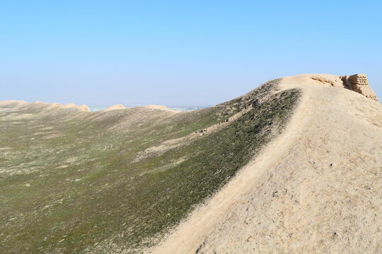 View of the ancient Parthian site of Nisa. Near Ashgabat. Turkmenistan. 2 February 2025. Winter.