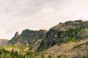 Naklejka premium russia, ergaki - 4 august 2025 Ergaki Nature Park. Krasnoyarsk region Russia