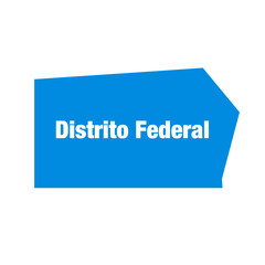 Distrito Federal State of Brazil vector map in blue color