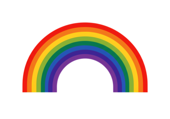 Pixel Art Rainbow: Vibrant Spectrum Graphic Design Element Isolated on Transparent Background