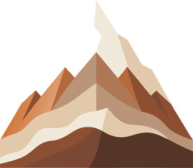 Abstract Beige Mountain Landscape Vector