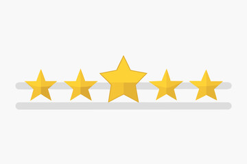 Fototapeta premium Five star rating system graphic with colorful stars