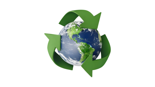 Green Arrows Recycle Planet Earth Sustainability Eco Friendly Globe