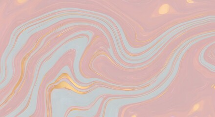 Soft Pastel Marble Texture with Golden Accents Abstract Background