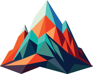 Multicolored Geometric Mountain Range
