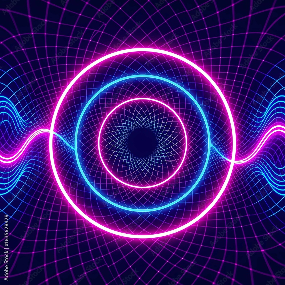 Poster abstract background with circles