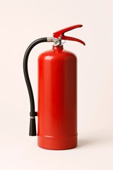 Red fire extinguisher on clean background