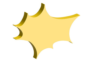 3d speech bubble Blank empty message box Textbox frame for banners, price tags, stickers, design