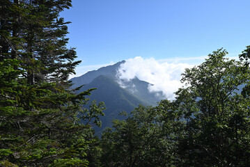 Climbing  Mount Senjogatake Yamanashi, Japan