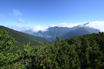 Climbing  Mount Senjogatake Yamanashi, Japan