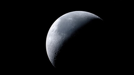 Naklejka premium Close Up View of the Moon with Detailed Craters and Textures Showcasing Its Natural Beauty Creating a Captivating and Mysterious Celestial Scene