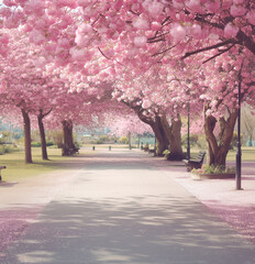 Naklejka premium spring in the park