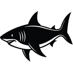 Shark Silhouette Vector Illustration