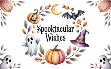 Naklejka premium detailed professional high quality Spooktacular Wishes