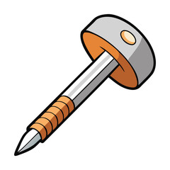 A sturdy metal bolt with a slotted head, designed for secure fastening. Its pin shape fits tightly, ensuring strong, reliable connections in machinery or construction.
