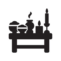 Charye table icon for Korean ancestral ritual