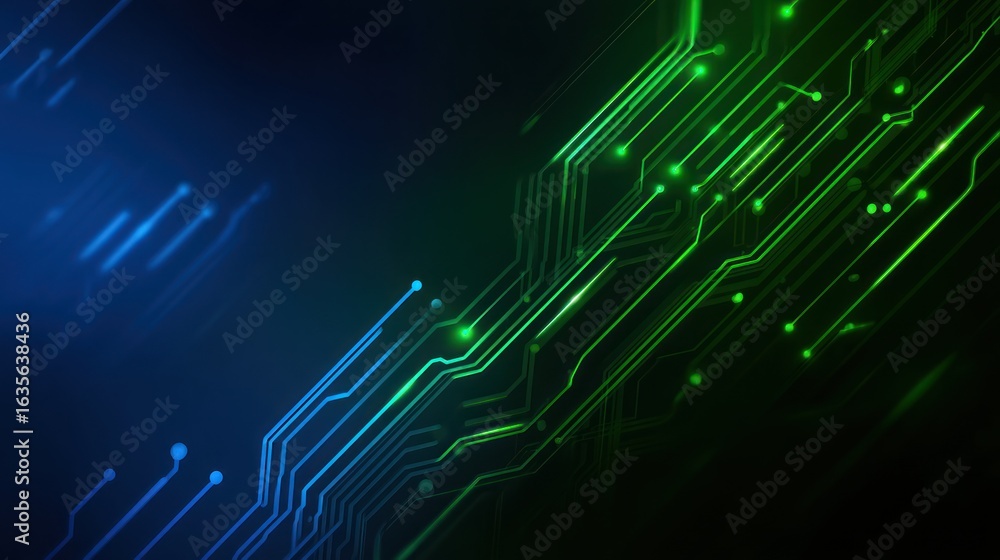 Poster abstract glowing circuit board pattern