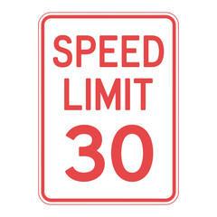 speed limit sign showing thirty