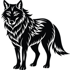 Obraz premium Wolf Silhouette 