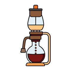 A siphon coffee maker brews rich, aromatic coffee using vapor pressure and vacuum force. Its elegant glass design adds flair to the brewing process.
