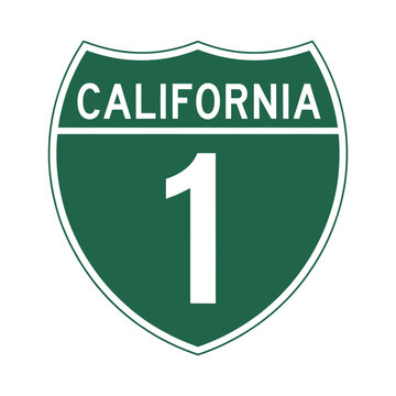 California state route 1 highway sign