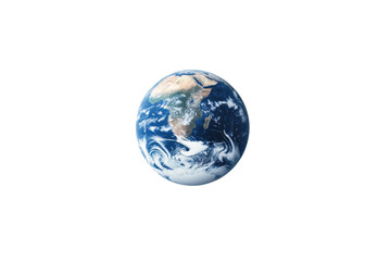Fototapeta premium Blue and white planet with a white background, isolated