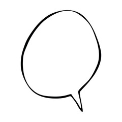 Hand drawn speech bubble Blank empty message box Textbox frame for banners, price tags, stickers, design