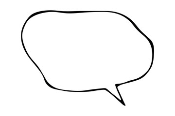 Hand drawn speech bubble Blank empty message box Textbox frame for banners, price tags, stickers, design