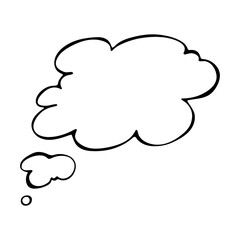 Hand drawn speech bubble Blank empty message box Textbox frame for banners, price tags, stickers, design