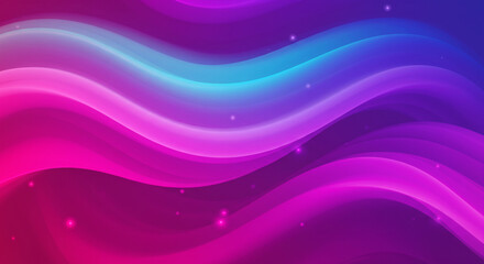 Vibrant fluid gradient background with glowing neon waves and soft organic curves