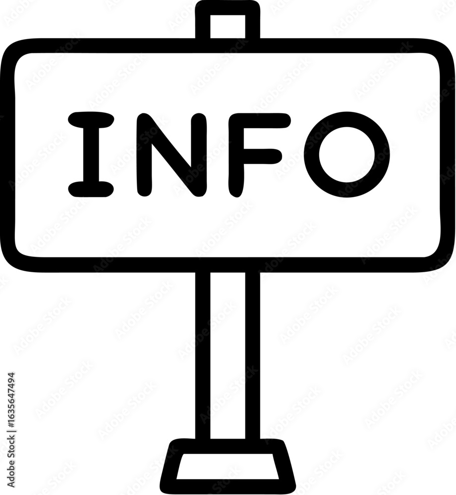 Poster simple information icon with a question mark for help and guidance