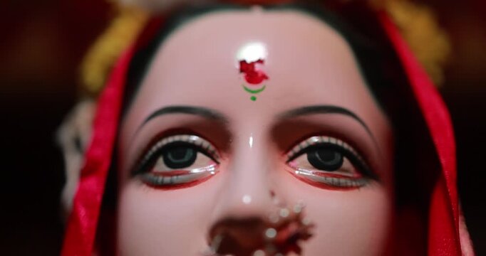 Decoration of Goddess Gauri pujan
