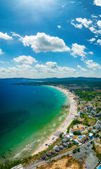 Aerial panorama of Beach at Kavatsite Region near Sozopol, Burgas Region, Bulgaria
