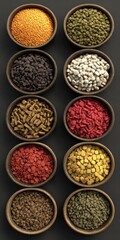 Pet Food Kibble Variety, Shapes, and Colors