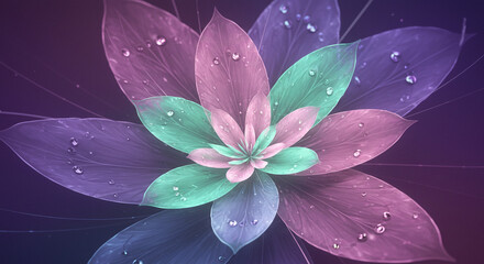 Stylized Glowing Floral Mandala Digital Artwork