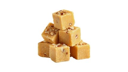 Delicious Soan Papdi Indian Sweet Treat Cubes Almond Topped