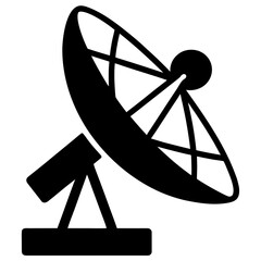 Satellite Antenna Icon Vector: Modern Signal and Communication Graphics for Digital Projects
