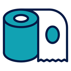 Tissue Roll Toilet Paper Icon Vector Simple Minimal Design