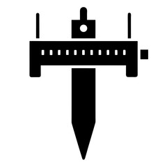 Vernier Calipers Icon Vector Design Precision Measurement Tool Illustration