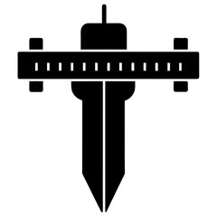 Vernier Calipers Icon Vector Design Precision Measurement Tool Illustration