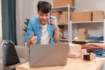 Packing and shipping for online sellers home office business environment