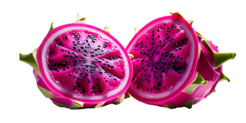 dragon fruit on white background