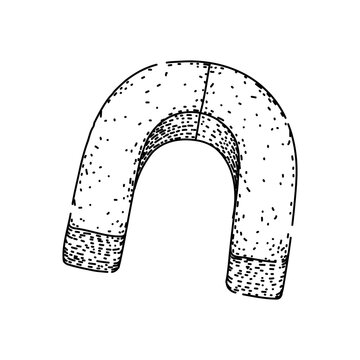 polarity magnet sketch hand drawn vector