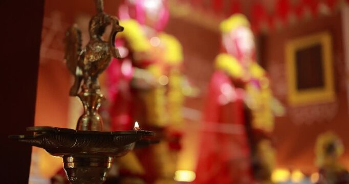 Decoration of Goddess Gauri pujan