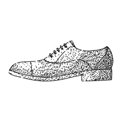 quality shoe leather sketch hand drawn vector