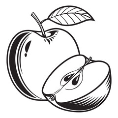 black and white  kanzi apple