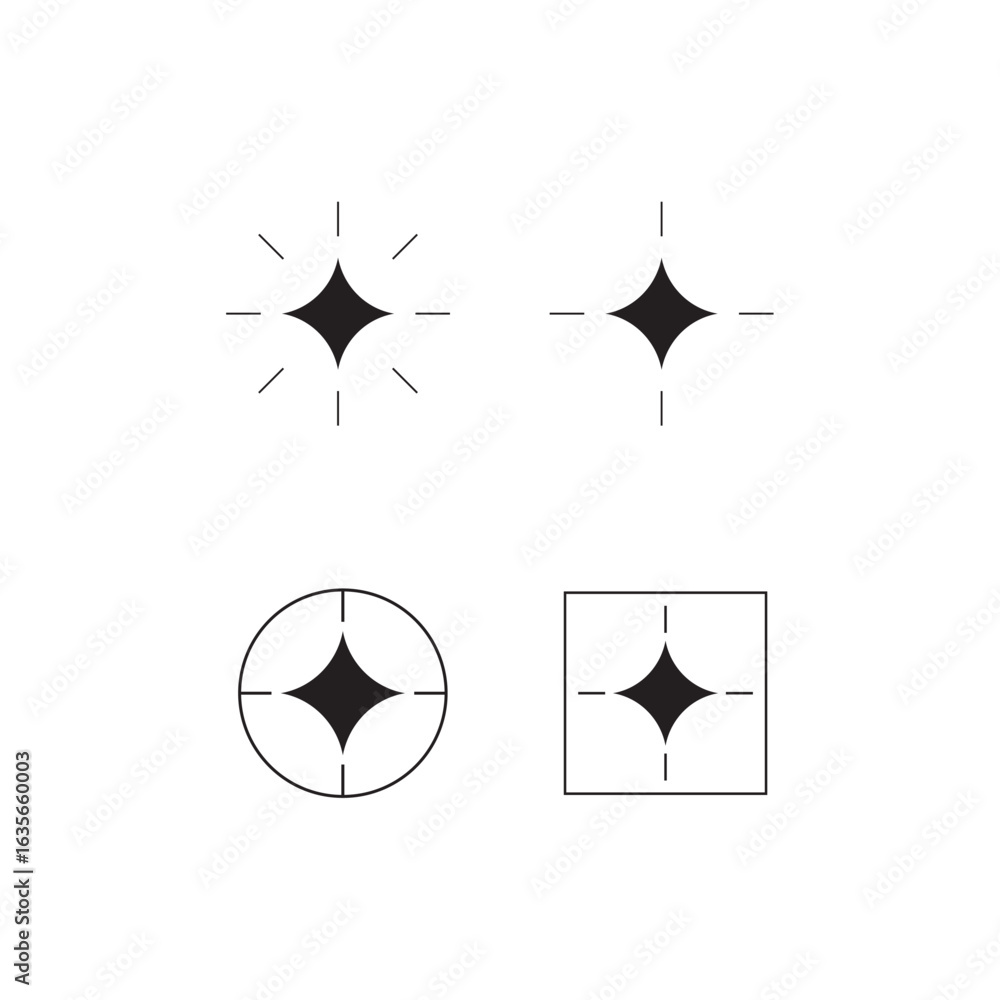 Fototapete generative ai logo icon with star and square icon. artificial intelligence and machine learning sign