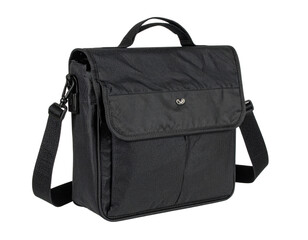 Naklejka premium Modern Laptop Messenger Bag with Adjustable Shoulder Strap Isolated PNG