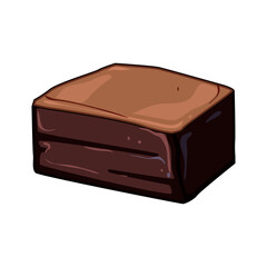 baking brownie cartoon vector illustration