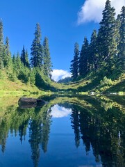 lake in the mountains reflection